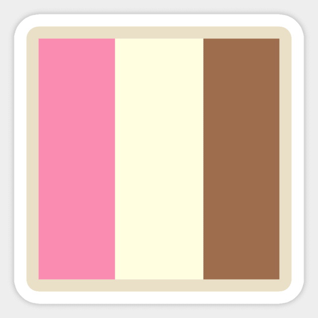 Neopolitan Ice Cream Sticker by fishbiscuit